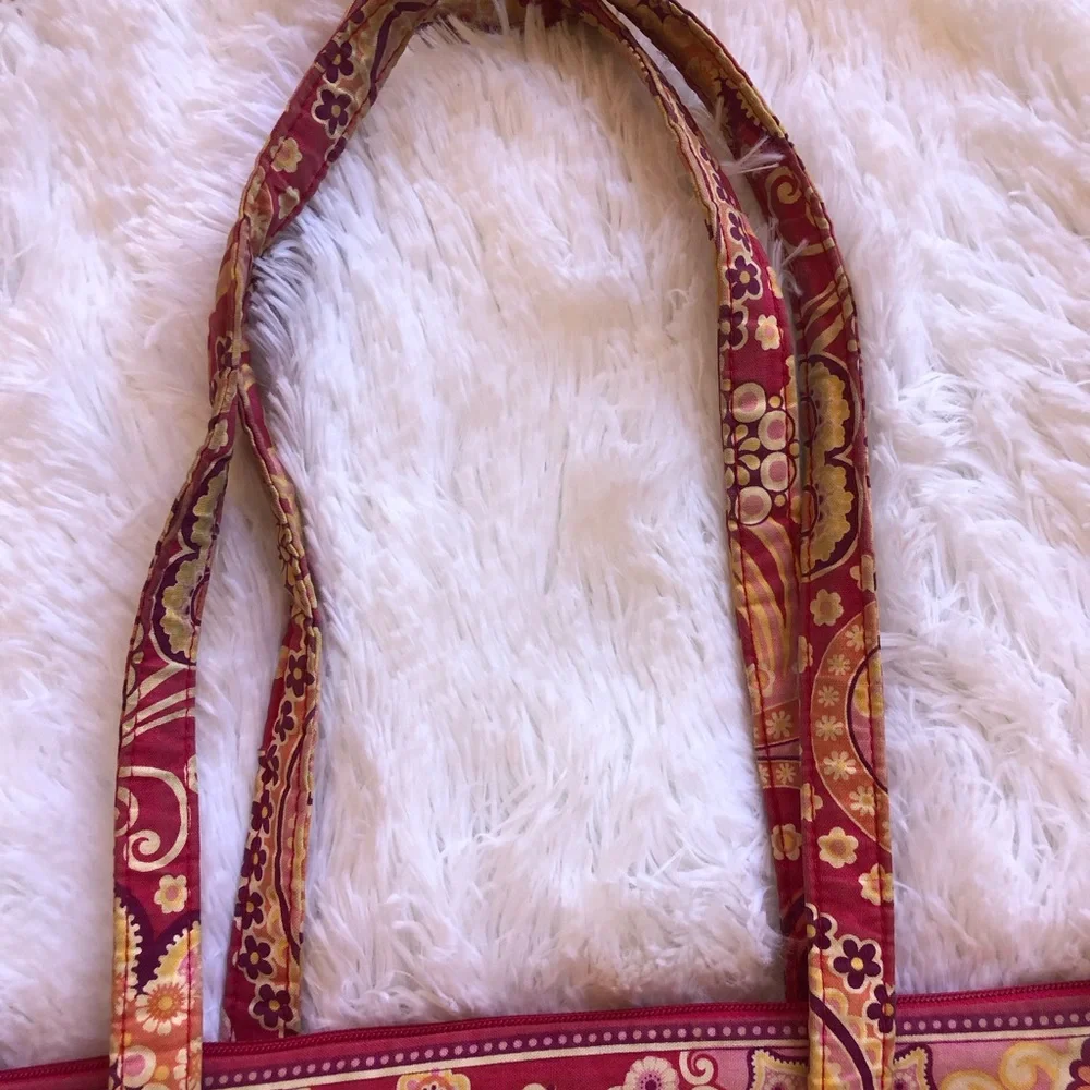 Vera Bradley Raspberry Fizz Quilted Tote Bag - Picture 5 of 13